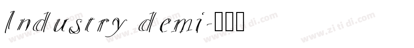 lndustry demi字体转换